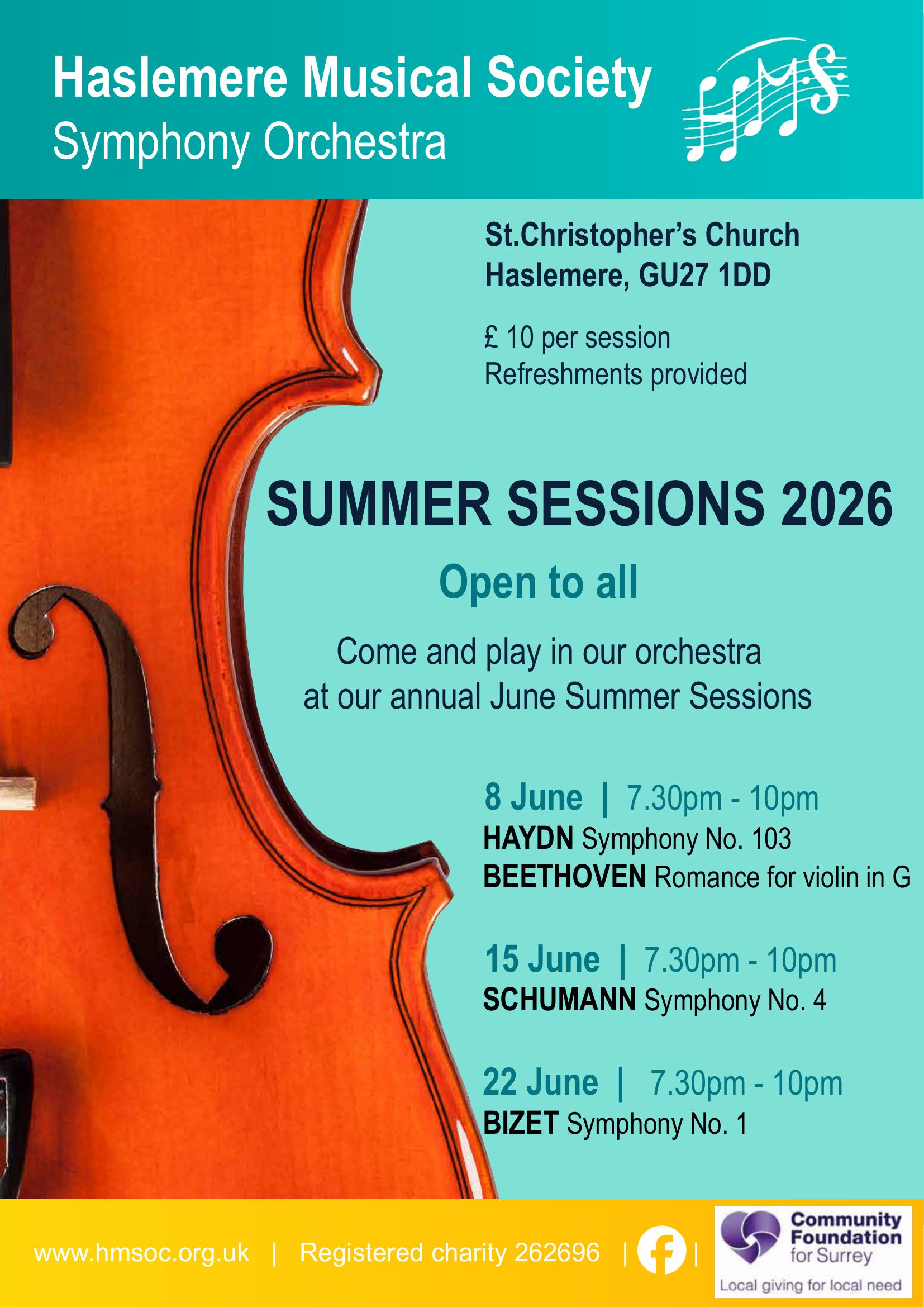 Summer Sessions 2026 programme announced!